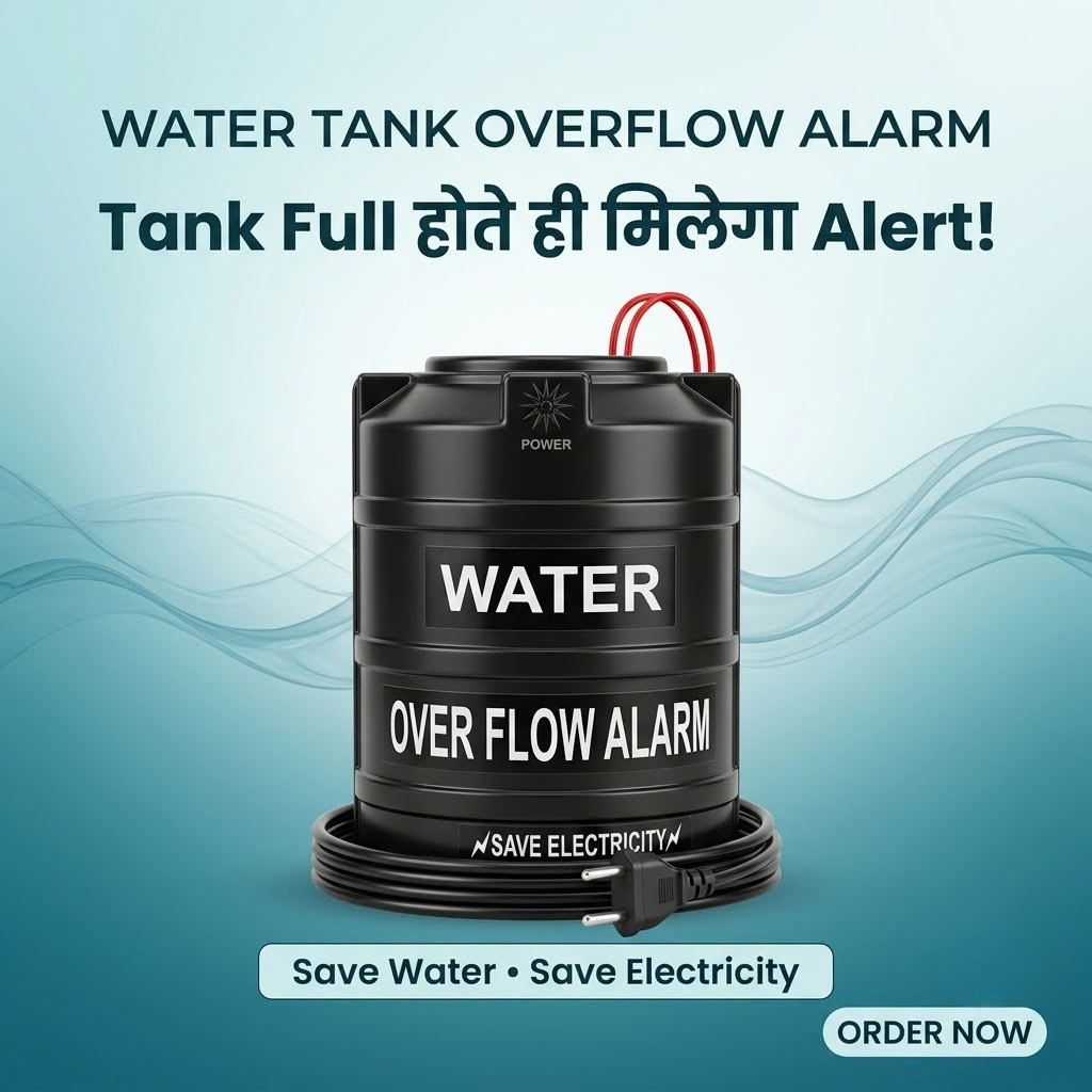 Water Tank Alarm Overflow Bell with Sensor and Voice