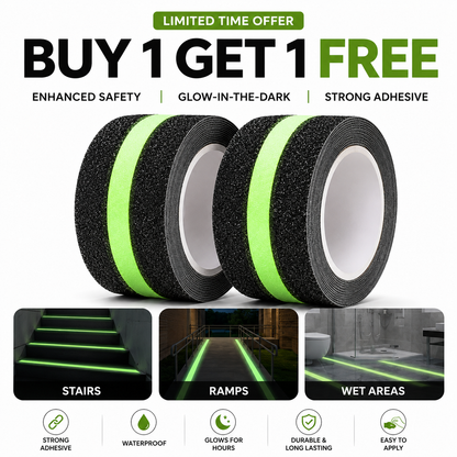 Anti Slip Safety Tape | Glows in the Dark (Buy 1 get 1 free)
