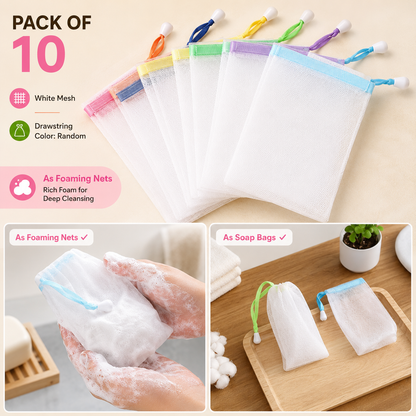 Soap Saver Mesh Bag with Drawstring