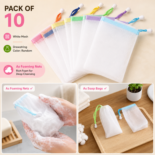 Soap Saver Mesh Bag with Drawstring
