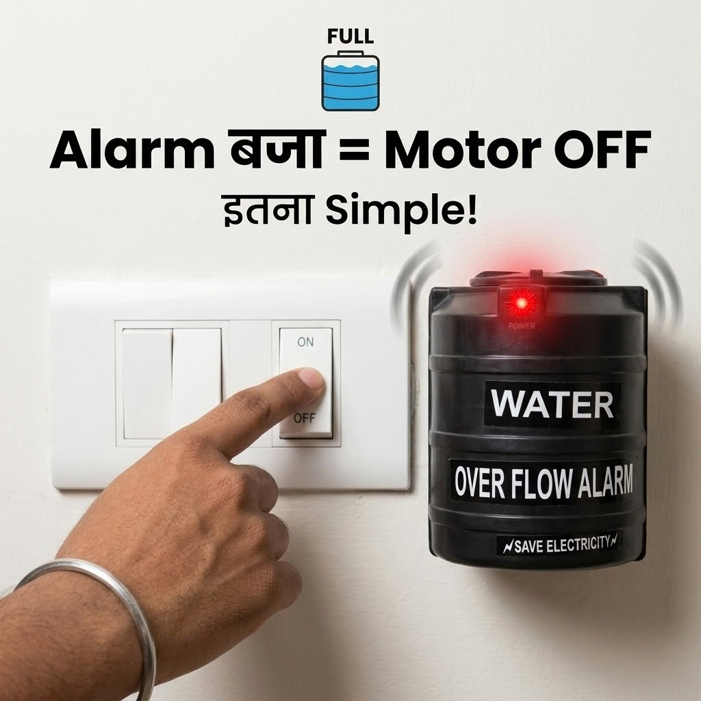 Water Tank Alarm Overflow Bell with Sensor and Voice