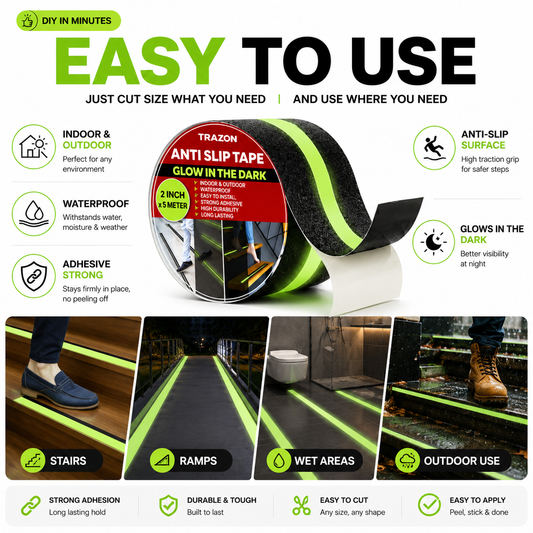 Anti Slip Safety Tape | Glows in the Dark (Buy 1 get 1 free)
