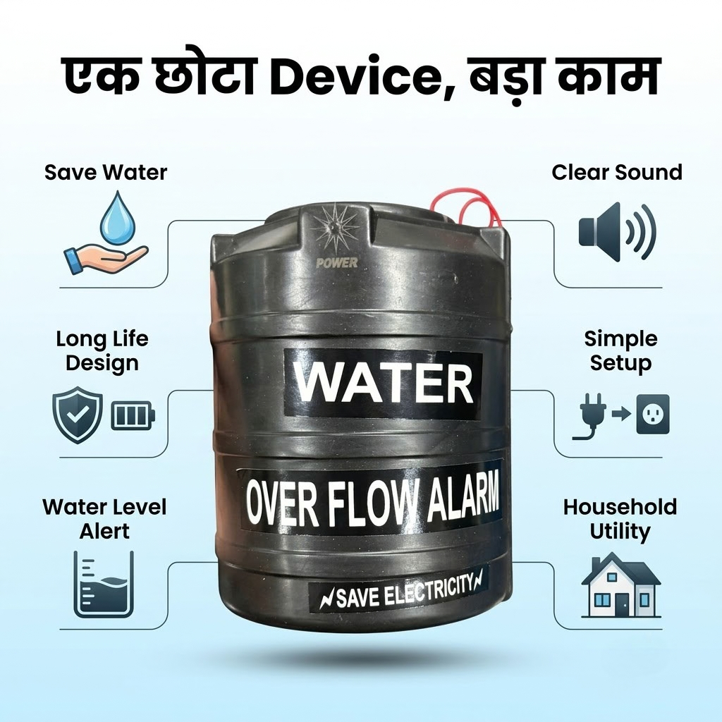 Water Tank Alarm Overflow Bell with Sensor and Voice