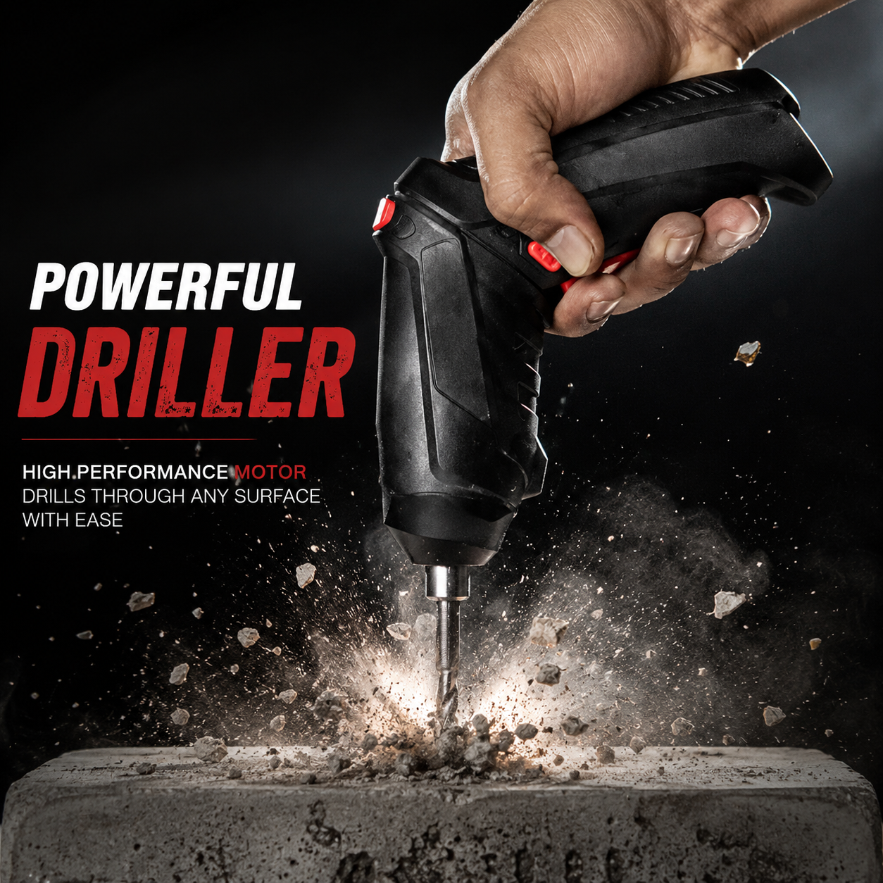 46 PCS Rechargeable Cordless Drill & Screwdriver Kit